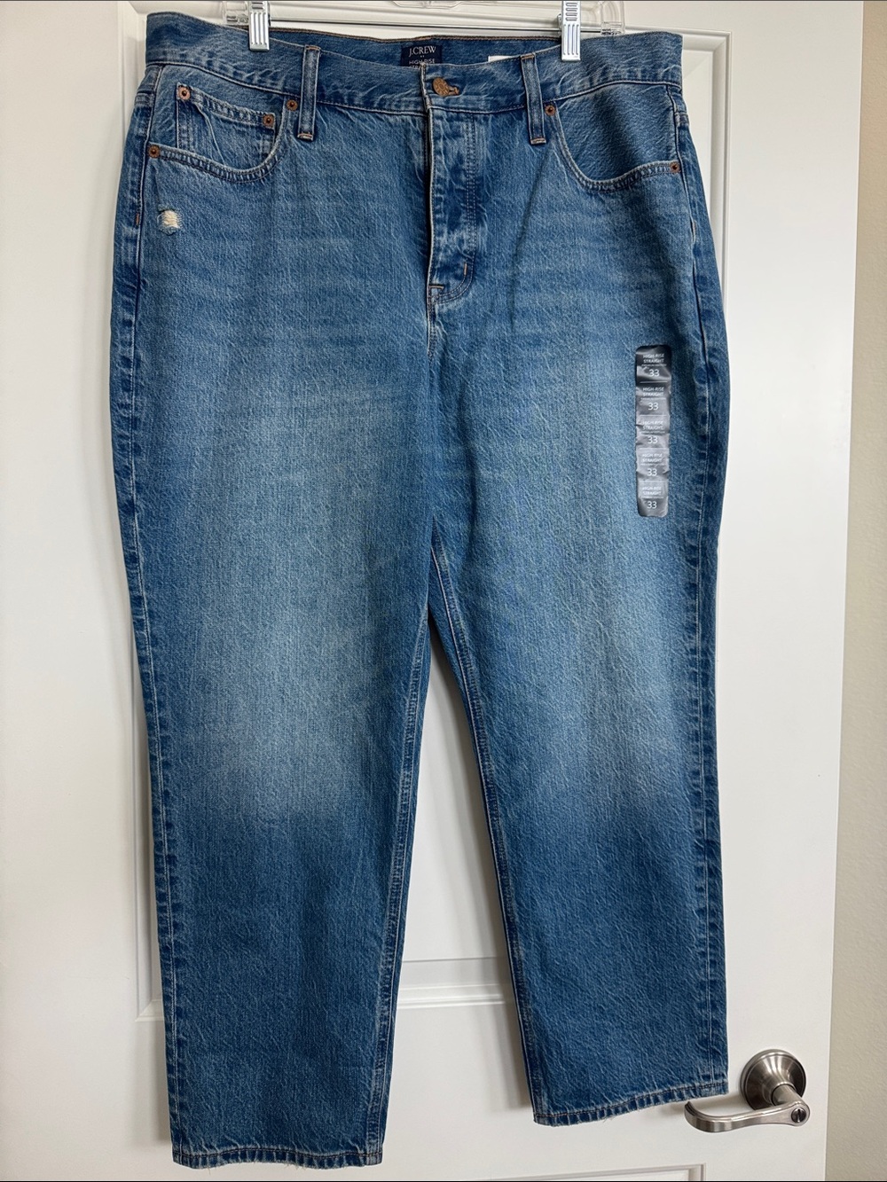 J. Crew Medium Blue High Rise Stright Jeans